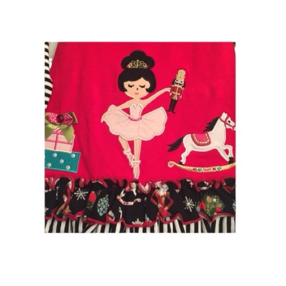Bonnie Jean Red Nutcracker Ruffle Dress & Leggings Outfit 2T - Picture 2 of 8